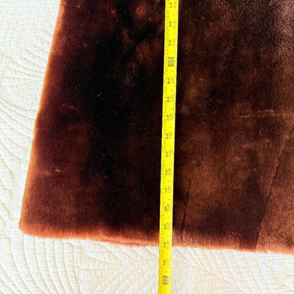 Vintage 1960s Old Hollywood Glamour Mouton Fur Statement Coat - Picture 13 of 13